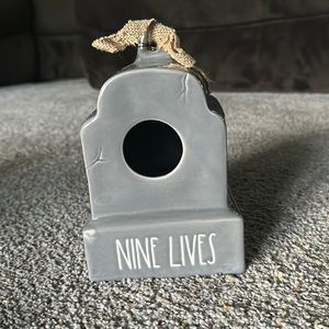 Rae Dunn Nine Lives Tombstone Birdhouse